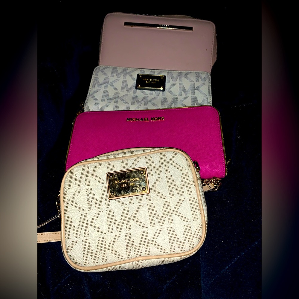 Bundle of 3 Michale Kors and Steve Madden purse and wallets